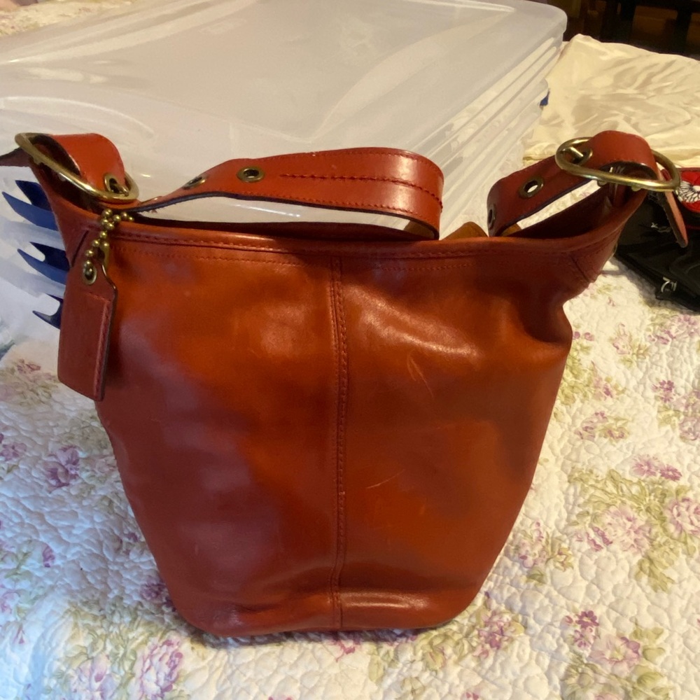 COACH Red leather purse